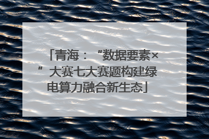 青海：“数据要素×”大赛七大赛题构建绿电算力融合新生态