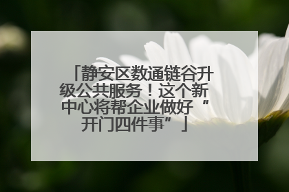 静安区数通链谷升级公共服务！这个新中心将帮企业做好“开门四件事”