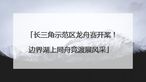 长三角示范区龙舟赛开桨！边界湖上同舟竞渡展风采