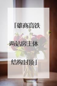 雄商高铁两站房主体结构封顶