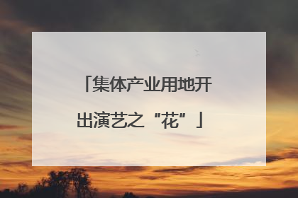集体产业用地开出演艺之“花”