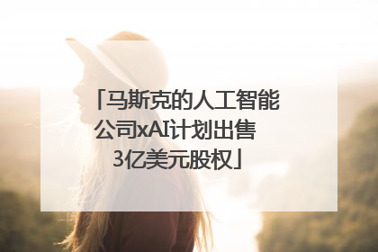 马斯克的人工智能公司xAI计划出售3亿美元股权
