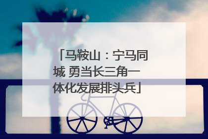 马鞍山：宁马同城 勇当长三角一体化发展排头兵
