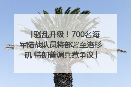 骚乱升级！700名海军陆战队员将部署至洛杉矶 特朗普调兵惹争议
