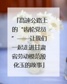 高速公路上的“齿轮党员”——让我们一起走进甘肃省劳动模范殷化玉的故事