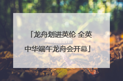 龙舟划进英伦 全英中华端午龙舟会开幕
