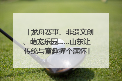 龙舟赛事、非遗文创、萌宠乐园……山东让传统与童趣撞个满怀