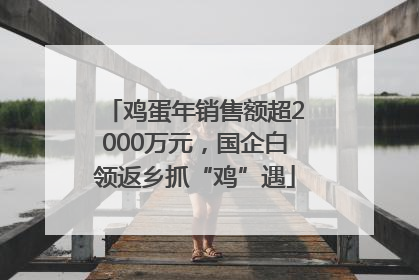 鸡蛋年销售额超2000万元，国企白领返乡抓“鸡”遇