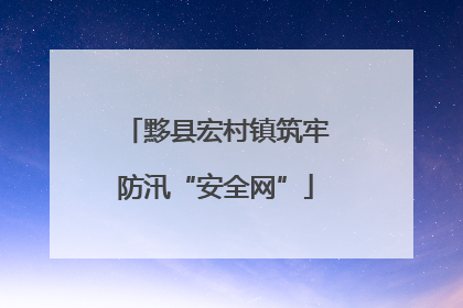 黟县宏村镇筑牢防汛“安全网”