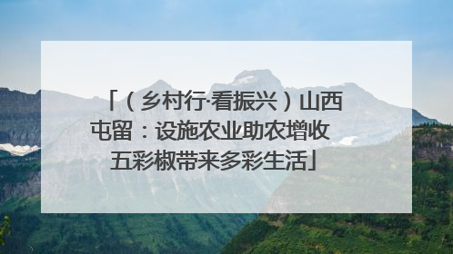 （乡村行·看振兴）山西屯留：设施农业助农增收 五彩椒带来多彩生活