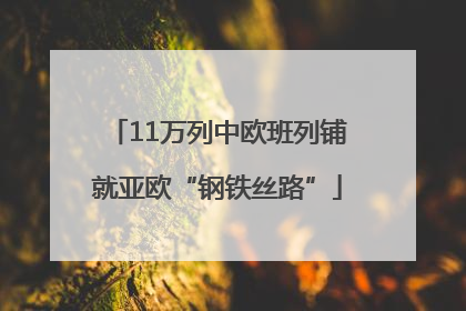 11万列中欧班列铺就亚欧“钢铁丝路”