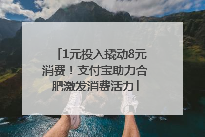 1元投入撬动8元消费！支付宝助力合肥激发消费活力