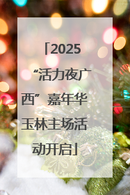 2025“活力夜广西”嘉年华玉林主场活动开启