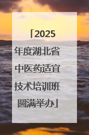 2025年度湖北省中医药适宜技术培训班圆满举办