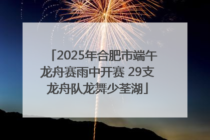 2025年合肥市端午龙舟赛雨中开赛 29支龙舟队龙舞少荃湖