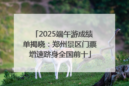 2025端午游成绩单揭晓：郑州景区门票增速跻身全国前十