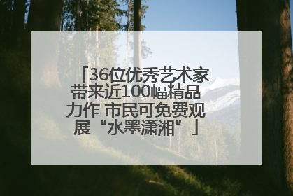 36位优秀艺术家带来近100幅精品力作 市民可免费观展“水墨潇湘”