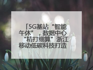 5G基站“智能午休”，数据中心“精打细算”浙江移动低碳科技打造“绿色流量”
