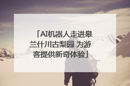 AI机器人走进皋兰什川古梨园 为游客提供新奇体验